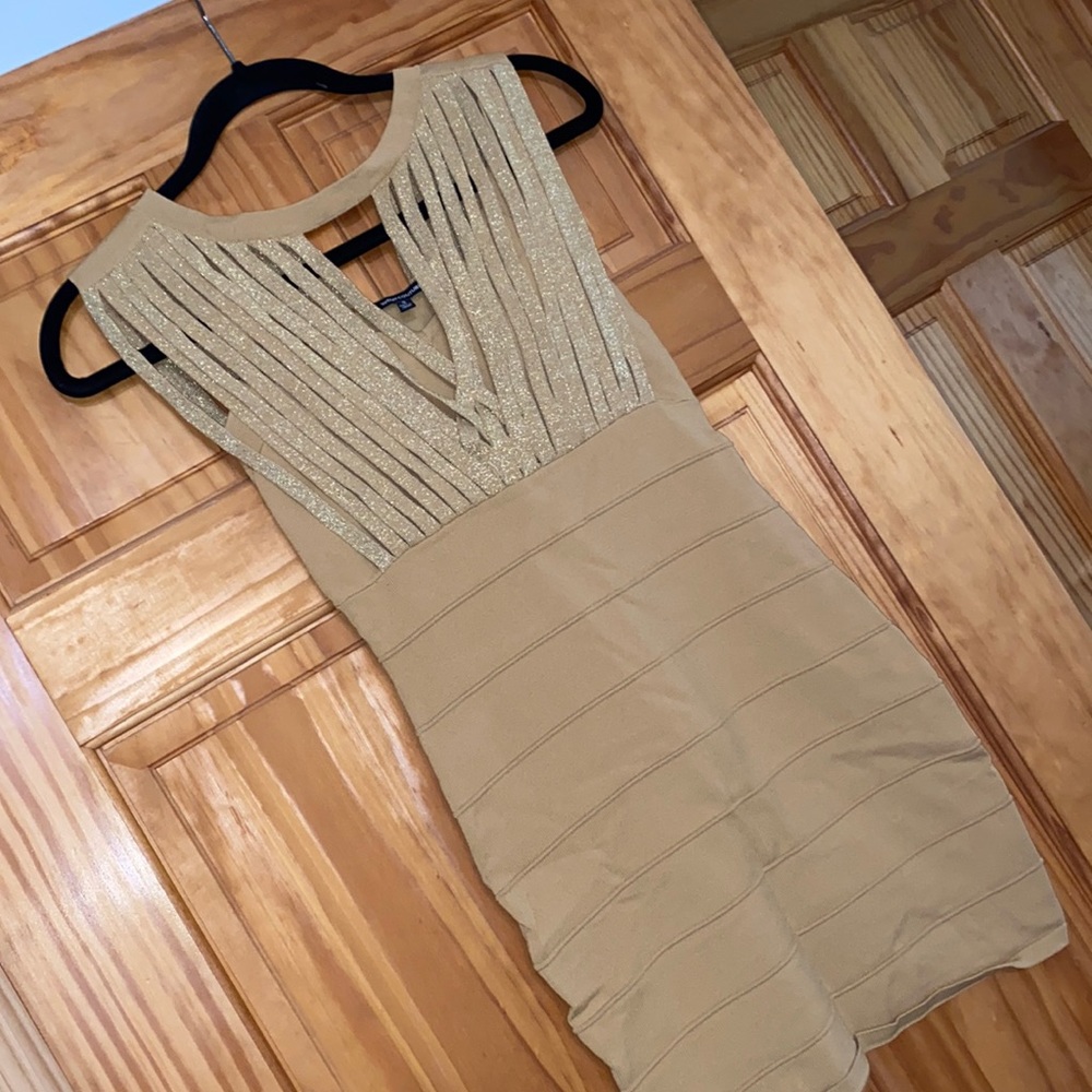 Stunning Gold Body Con Dress